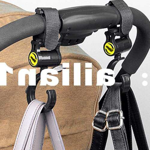 2Pcs Happy Mummy Pram Clips Hooks Stroller Pushchair Hooks S