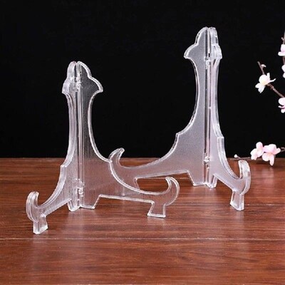 Clear Plastic Easels Plate Holders Picture Frames Photo