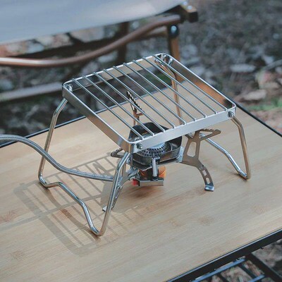 Folding Stainless Steel Stove Bracket Outdoor Camping Cookin