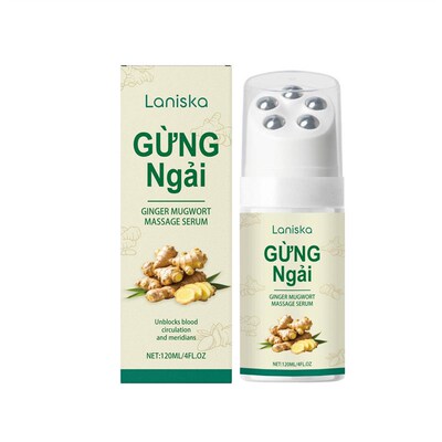 LANISKA Ginger Wormwood Roller Massage Lotion - A gentle, no
