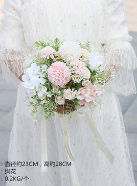 仿真花束绢花自韩式户外HD1601新娘结花婚礼手捧婚花然束HD1601