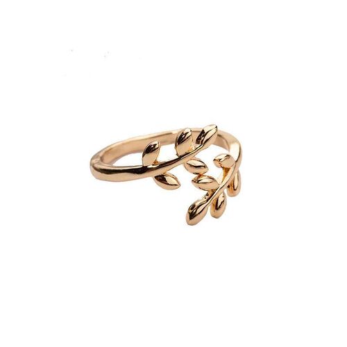 Charms Two colors Olive ree Branch Leaves Open Ring for Wome