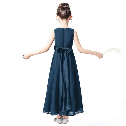 Dideyttawl Chiffon Junior Bridesmaid For Teens Ankle-Length