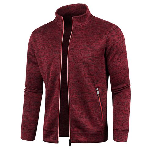 Mens Long Zipper Sweater Sleeve Thin Velvet Fashion Top Swe