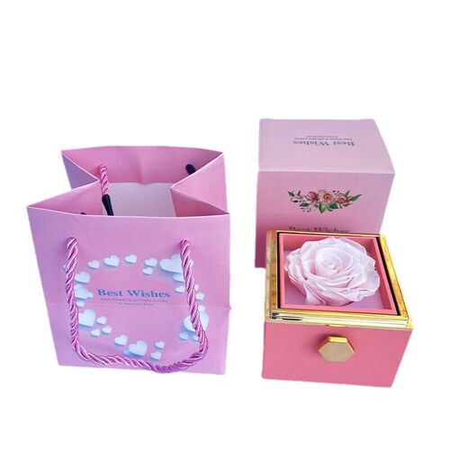 E-commerce Eternal Rose Rotating Double-layer Acrylic Jewelr