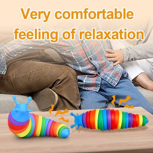 18cm 3D Colorful Slug Decompression Toy Bionic Vent Anti Anx