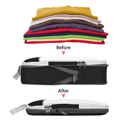 Travel Storage Bag Compressible Packing Cubes Foldable Water