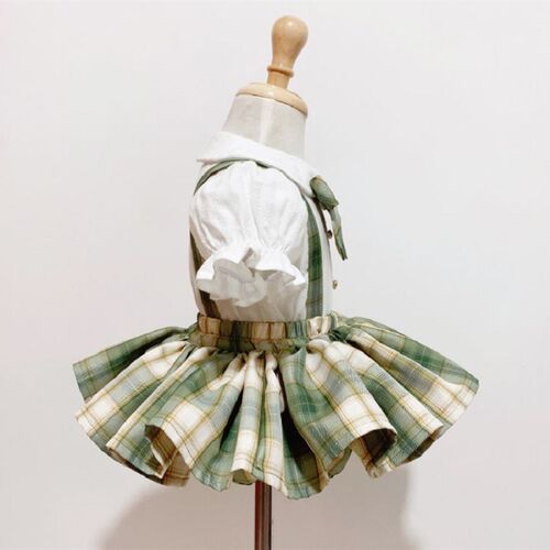 Baby Girl Formal Clothes Set White Shirt+Suspender Skirt+Bow