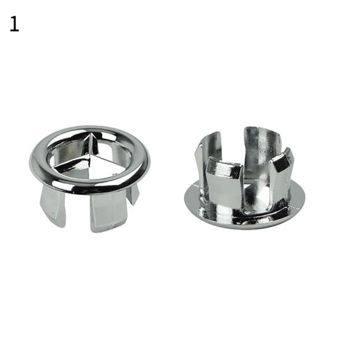 1PC Plastic Bathroom Basin Sink Overflow Ring Silver Insert