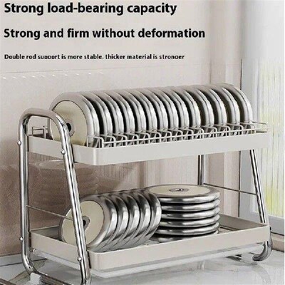 Kitchen Dish Drying Rack 2/3 Tiers Kitchen Storage Rack