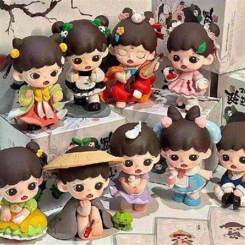 Cartoon Figures Decor Small Chinese Ancient Figure Cute
