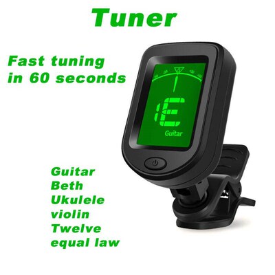 Guitar Tuner Digital Clip-On Tone Tuner for Electric Ukulele