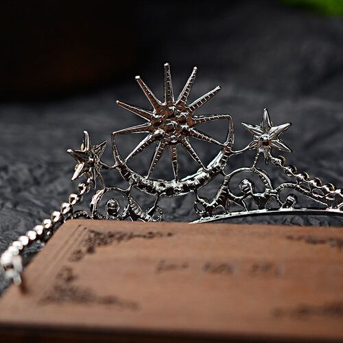 Baroque Star Crown Crystal Bridal Tiaras Rhinestone Pageant