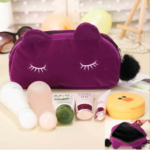 Cute Cat Pencil Case Kawaii School Supplies Canvas Pencil bo