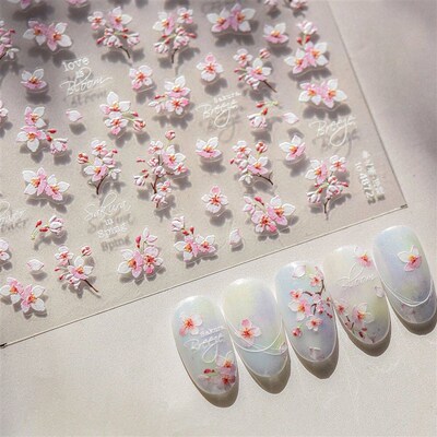 Flowers Blooming Cherry Blossom Sakura Living Peach Branch 5