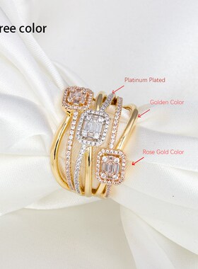 Bride Talk Fashion Rings Creative Cross Twisted Line Flash M