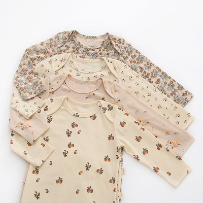 0-24M Newborn Kid baby Boys Girls Clothes Spring Print Rompe