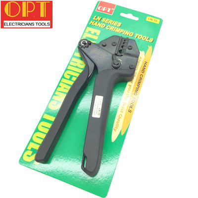 原装台湾OPT压线钳棘轮压接钳子进口绝缘欧式裸端子工具LN-03C 10