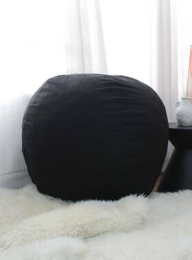 黑色小户型懒人沙发客厅阳台榻榻米卧室单人休闲户外布艺沙发墩