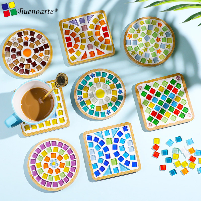 新年元旦马赛克手工diy材料包杯垫亲子互动儿童益智拼图玩具团建,玩具/童车/益智/积木/模型,拼图/拼板,淘宝优惠券,粉丝福利购,淘宝优惠卷