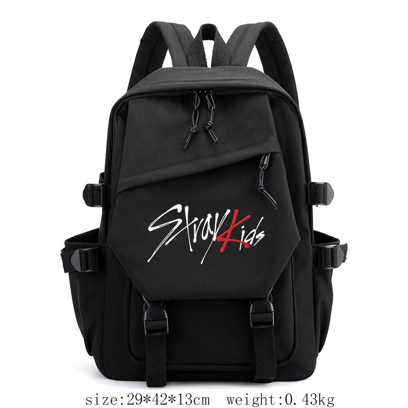 动漫周边韩国男团stray kids书包日系复古背包初中高中双肩包