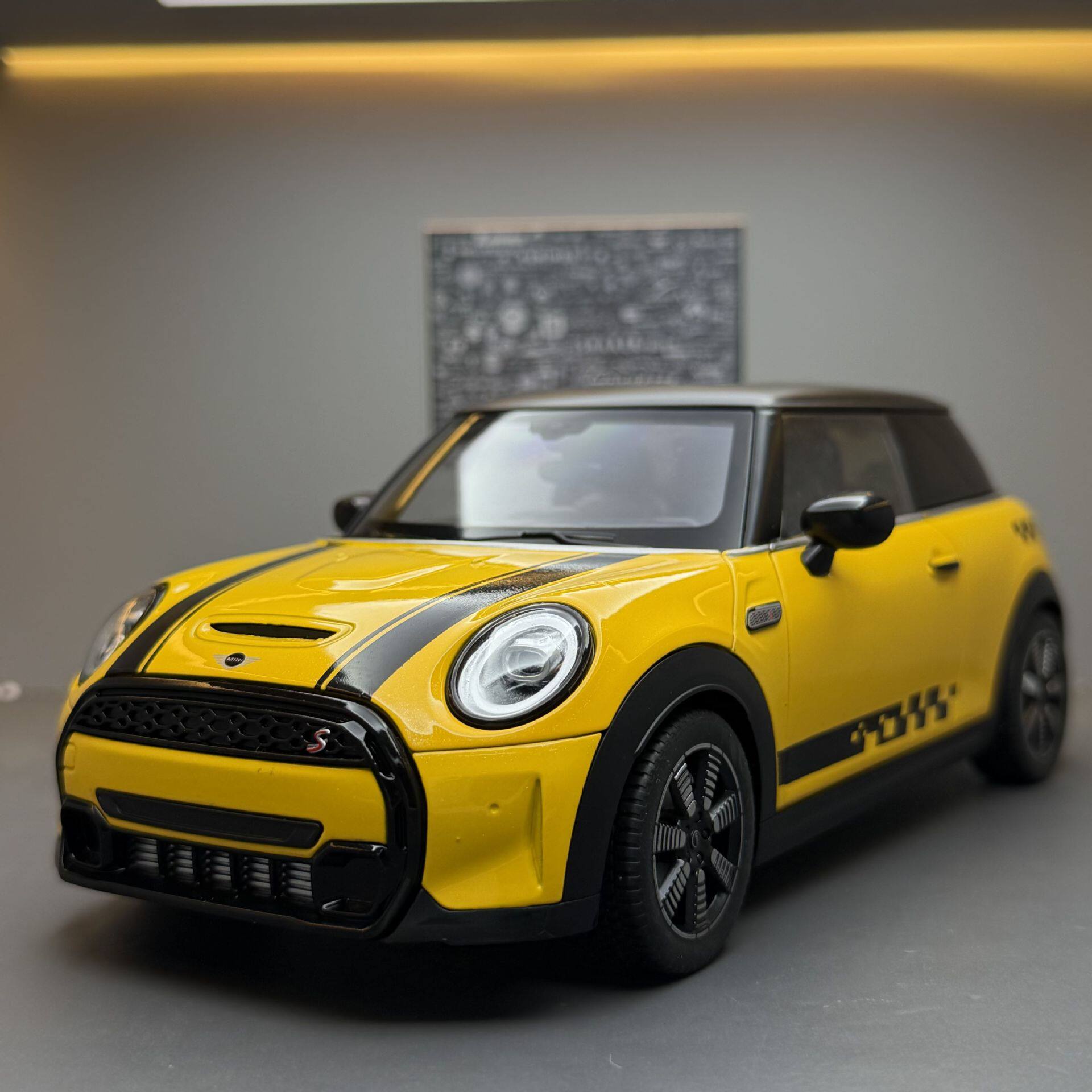 黑曼巴合金车模1:18宝马minicooper s汽车儿童玩具车模型摆件