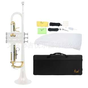 白金色小号铜管西洋乐器降B调三音小号学生初学者成人专业演奏