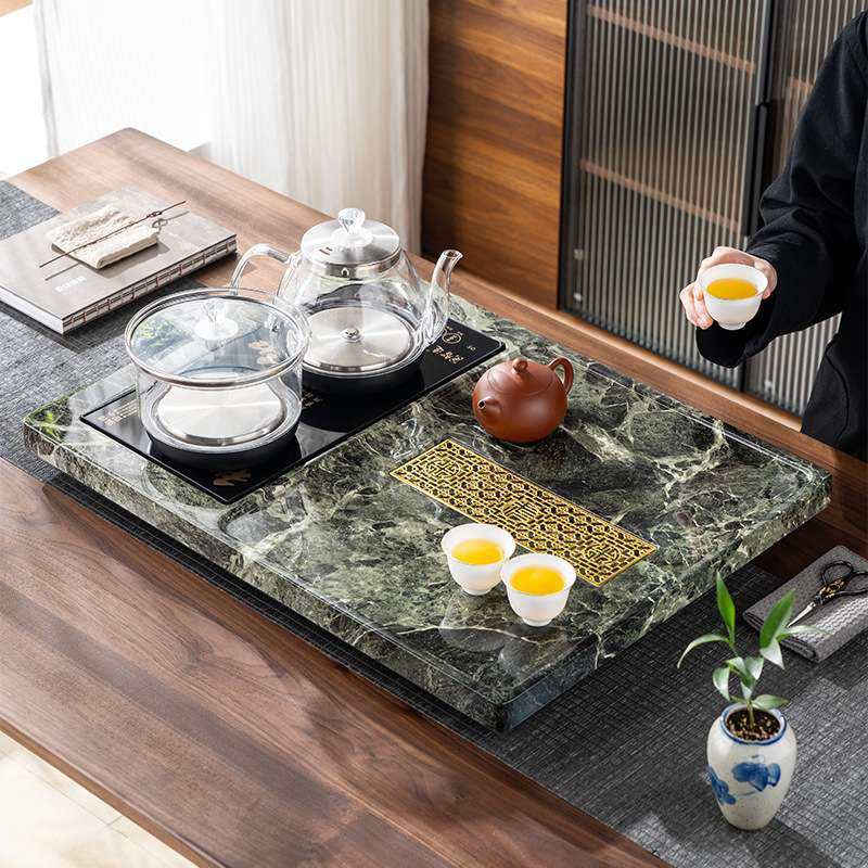 奢石岩板茶盘全自动一体式茶台家用办公室轻奢封釉高端大理石茶海,3C数码配件,其它配件,淘宝优惠券,粉丝福利购,淘宝优惠卷