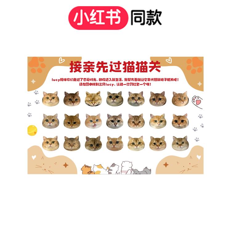 接亲先过猫猫关狗狗游戏找宠物大作战猜猫咪认结婚婚礼创意小道具