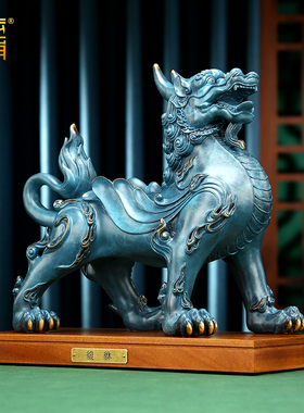 全黄铜貔貅摆件一对中式家居饰品客厅玄关办公室装饰品开业礼品