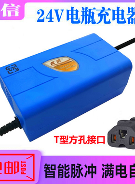 智能24V电瓶充电器24v伏12AH20AH30AH40ah铅酸蓄电池充电机通用型