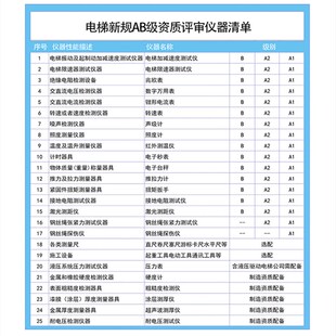 电梯评审加减速度限速仪器AB级资质校准代办年审年检复审换证