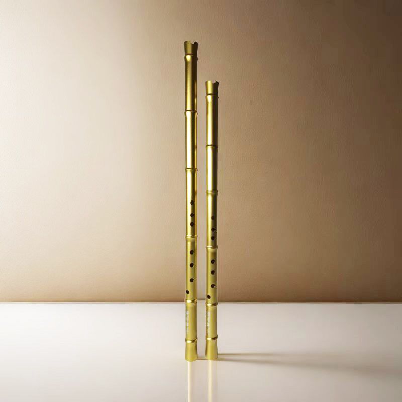 铝合金洞箫 新款正反手短箫可调音 精美竹节款加厚竹箫浑厚手感好