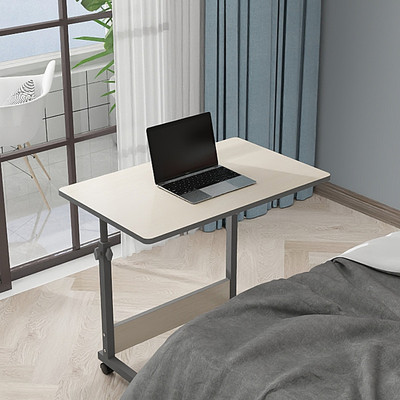 床边桌子带轮可移动书桌升降简易写字桌迷你小方桌儿童学习电脑桌