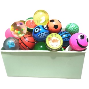 32号弹力球整包100颗装 扭蛋机用 27号浮水球橡胶实心球大小号1一元