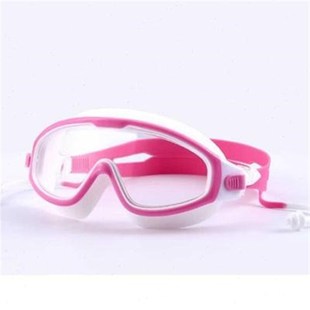 备 潜水装 新款 儿童防水防雾游泳眼镜男女童高清大框游泳镜耳塞套装