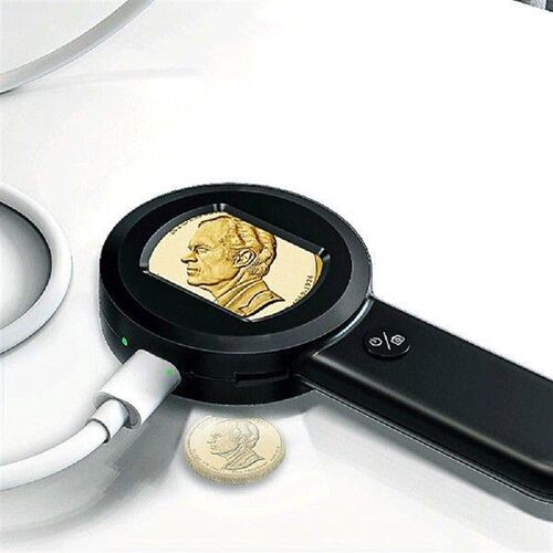 50X Reading Loupe with 8 LED Light Rechargeable Portable