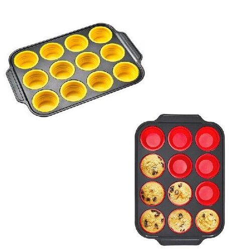 Silicone Muffin Pan With Metal Frame, Egg Bite Maker