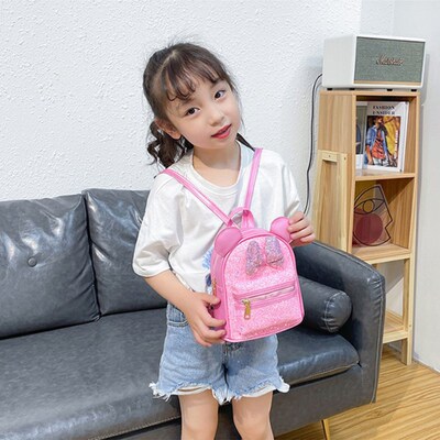 Children Mini Backpack Purse Cute Girls Bow School Bags for
