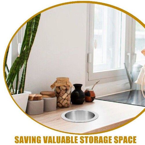 Garbage Chute Counters Metal Round Grommet Trash Detachable