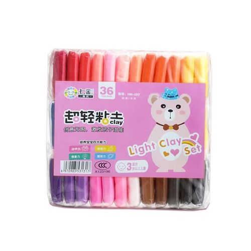 24pcs light clay polymer plasticine clay air dry playdough
