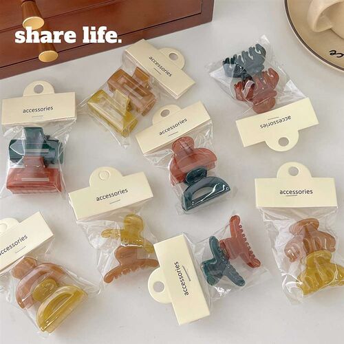 Acrylic Hairpin Womens Back of Head Disc Hair Grab Clip Sum