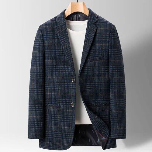 High Quality Blazer Mens British Style Elegant Simple Fashi