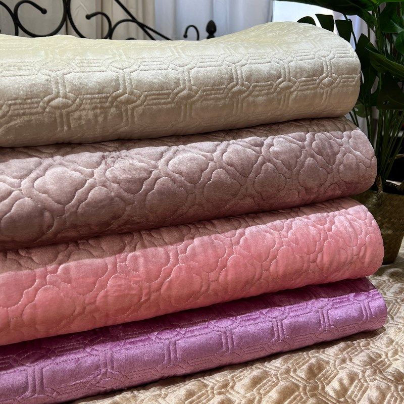 大厂尾单真丝绒毯子法兰绒床盖冬季亲肤保暖层绗缝夹棉加厚毛毯,床上用品,床盖,淘宝优惠券,粉丝福利购,淘宝优惠卷