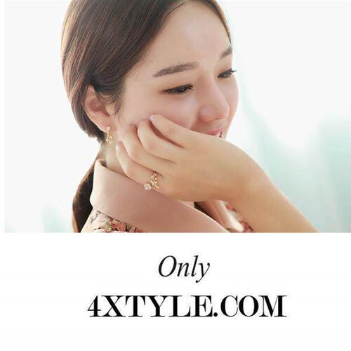 New fashion Rhinestone twisted leaves wishful flowers adjust