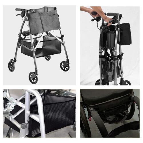 Mobile Under Wheelchair Seat Storage Bag Portable Cart Polye