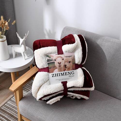 Soft Warm Blanket 双面羊羔绒毛毯秋冬简约 throw Blankets