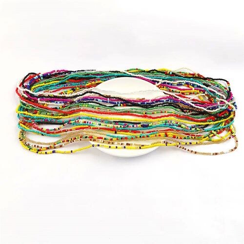 1pc Elastic Waist Bead Chains Summer Body Chains Colorful Be