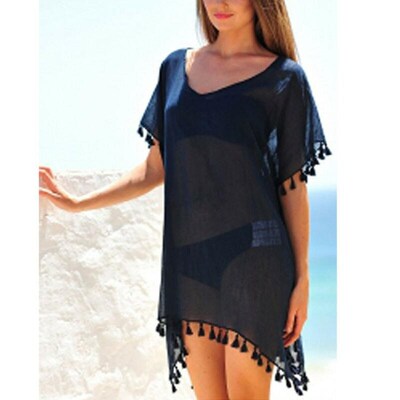 New Chiffon Tassels Beach Wear Women Swimsuit Cover Up Swimw