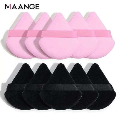 10/12 Pcs Triangle Powder Puff Wet Dry Use For Loose Powder
